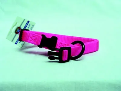 Hamilton Hot Pink Adjustable Dog Collar, 5/8″ x 12-18