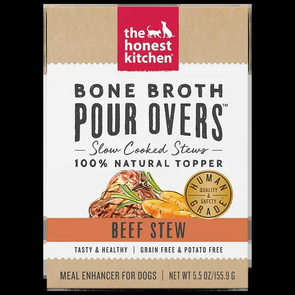 Honest Kitchen Pour Overs Bone Broth Beef Stew Dog 5.5 oz