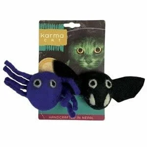 KARMA CAT 2-pack Bat & Spider Felt Cat Toys