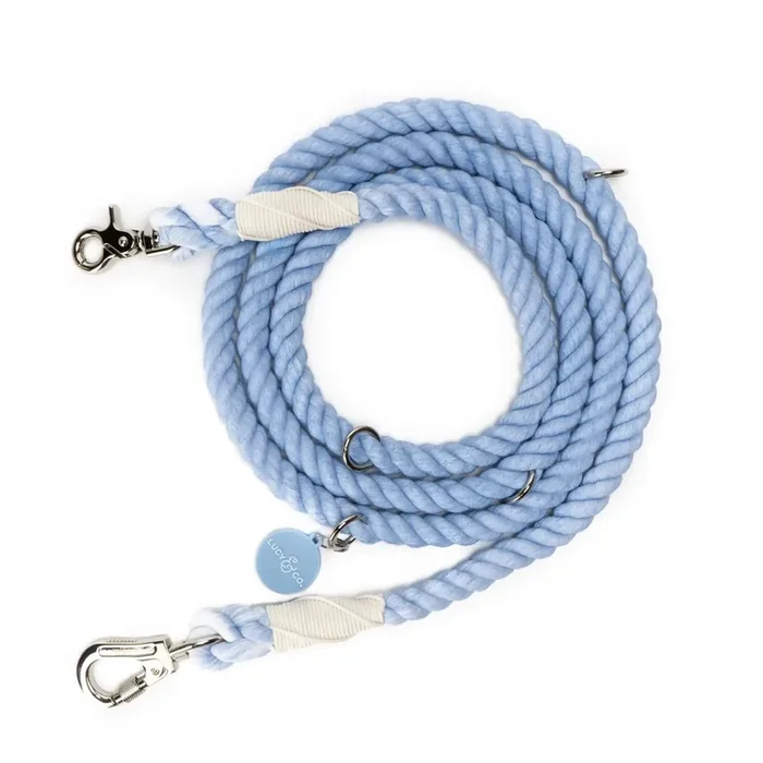 LUCY & CO Hands Free Rope Leash The Denim Blue