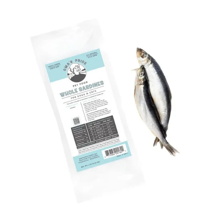 OMA’S PRIDE Frozen Dog & Cat Sardine 1 LB