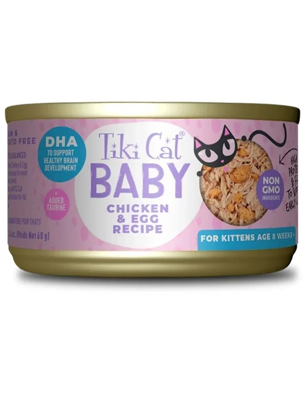 TIKI CAT Kitten Chicken and Egg Case 12/2.4OZ