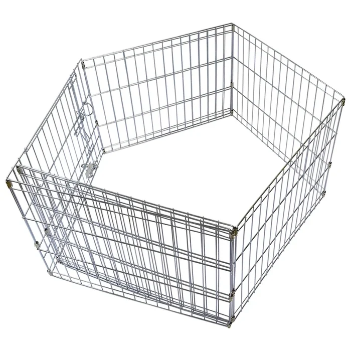 Unleashed Exercise Pen Silver 8 Panel 24″x24″