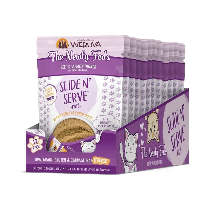 WERUVA Cat Slide N Serve Pouch Pate Newly Feds CASE/12